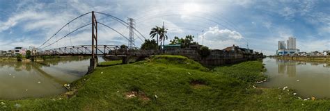 panorama   city  jakarta indonesia  degree view