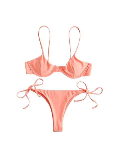 Zaxarra Women Two Piece Swimsuit Swimwear Halter String Triangle Bikini Sets Walmart