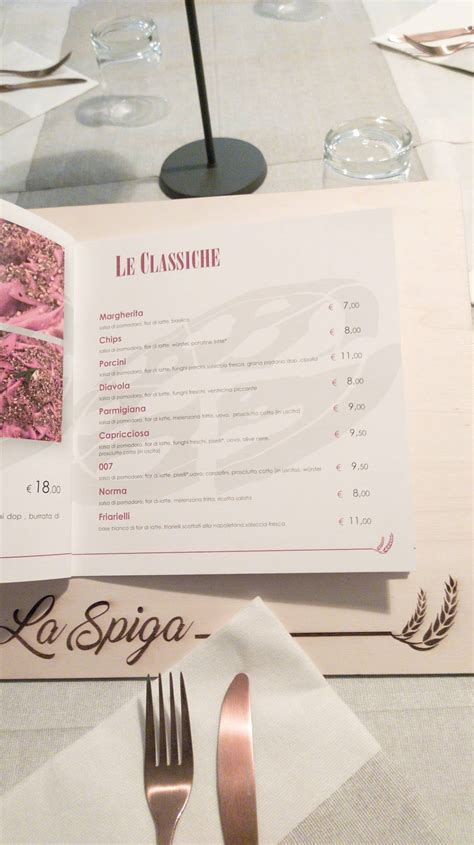 Menu Au La Spiga Restaurant Ispica