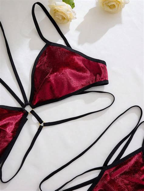 Women S Comfortable Wireless Sexy Brassiere And T Back Panty 2 Piece Lingerie Settwo Piece Set