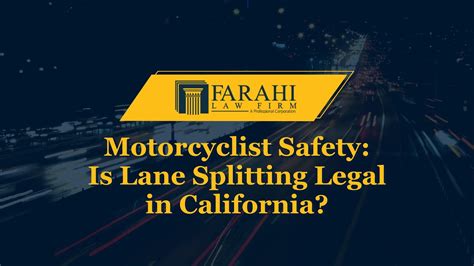 Motorcyclist Safety Is Lane Splitting Legal In California Youtube