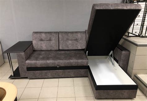 Купить Диван-кровать угловой со столиком Анталия серо-черный в ...