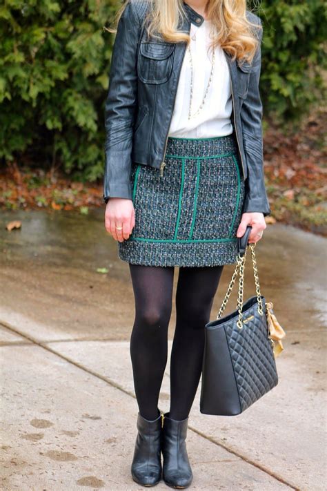 Moto Jacket Love Moto Jacket Tweed Skirt Work Outfit