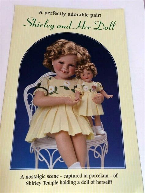 Danbury Mint Shirley Temple Porcelain Doll Wchair And Mini Doll