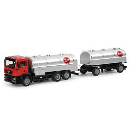 Herpa European Trucks Semis Man Tga M Cabover Axle Milk Tanker