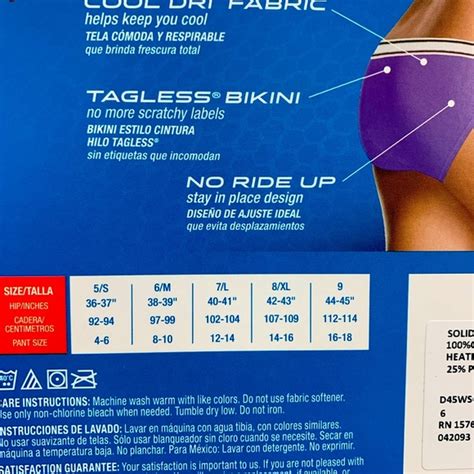 Hanes Accessories Hanes Womens Cool Dri String Bikini Underwear 2