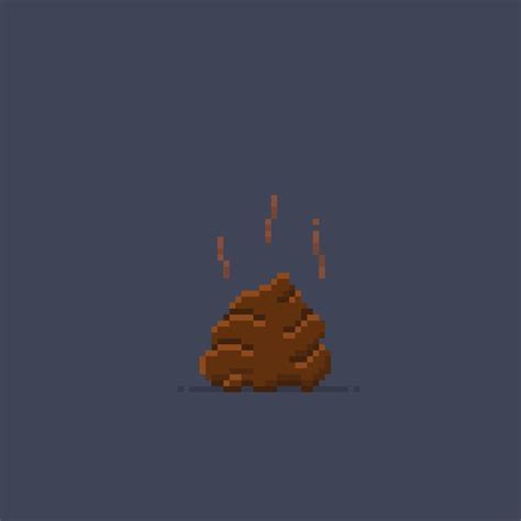 A Poop In Pixel Art Style 22987146 Vector Art At Vecteezy