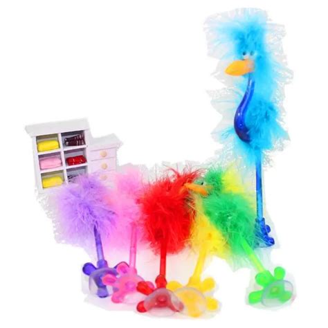 Funny Cute Ostrich Feather T Pen Fluffy Bird Pens Novelty Pens With