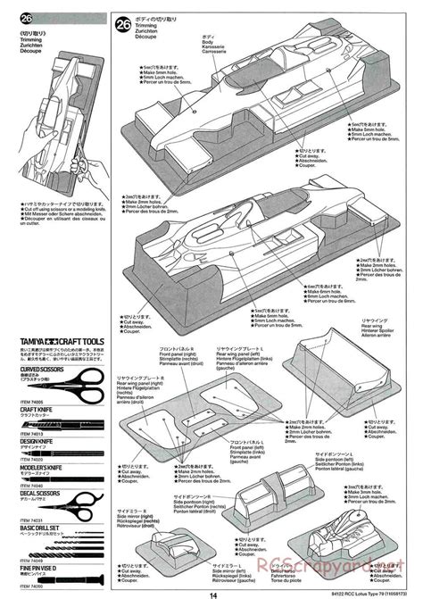 Tamiya 84122 Manual • Lotus Type 79 F104w • Rcscrapyard Radio