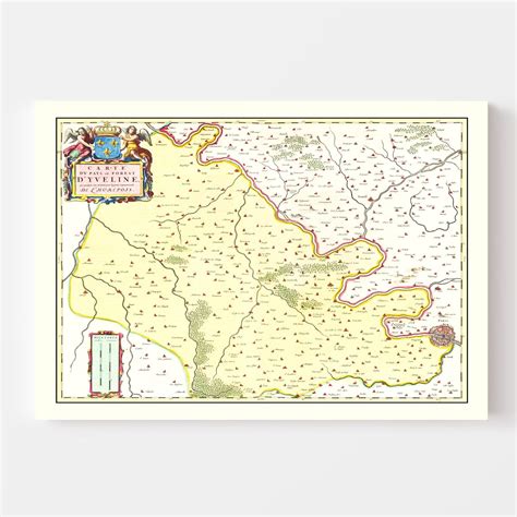 Vintage Map Of Paris Region Of France By Ted S Vintage Art