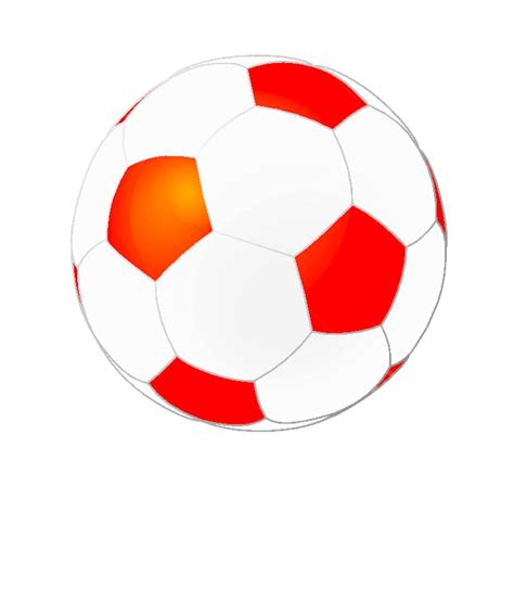 Simply Red And White Soccerball Football Object Sport Kicking Vector