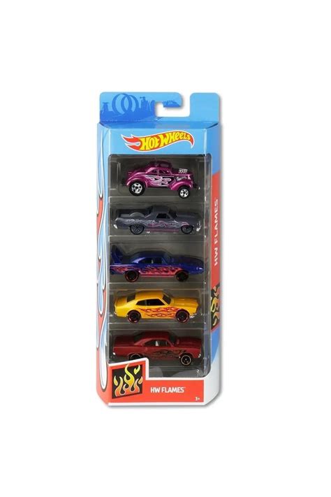 HOT WHEELS Hw Flames 5 li Oyuncak Metal Araba Seti Hotwheels 5li Diecast Araç Set Lisanslı