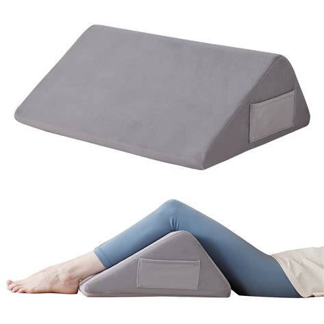 Ruqmuis Knee Wedge Pillow, 8" Triangle Pillow for Post Surgery, Small