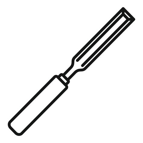 chisel carpentry icon outline style  vector art  vecteezy