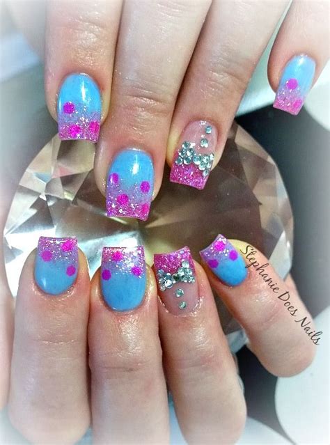 Cotton Candy Acrylic Nails Nail Designs Nails Acrylic Nails