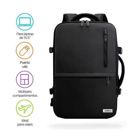 Mochila Para Laptop Antirrobo Extra Grande Con Puerto Usb Redlemon