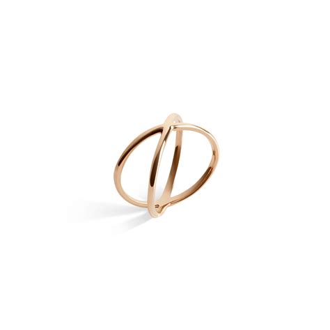X Ring in Yellow, Rose or White Gold