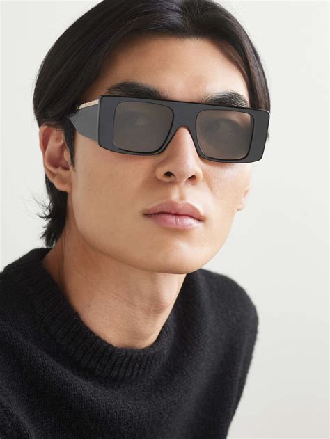 Black Square-Frame Recycled-Acetate Sunglasses | GUCCI EYEWEAR | MR PORTER
