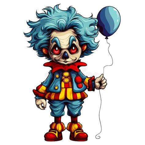 Halloween Clown Cartoon Colored Clipart Stock Vector Illustration Of