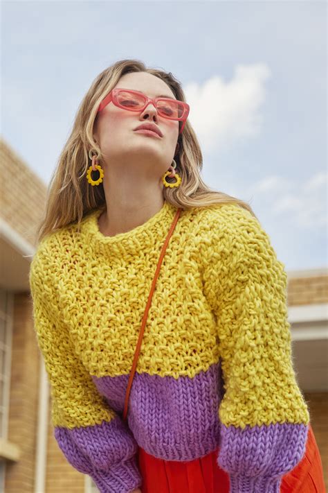 Kristy Jumper Knit Kit Chunky Knit Knitting Pattern Artofit
