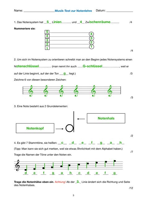 Test Zur Notenlehre Unterrichtsmaterial Im Fach Musik Musik Lernen