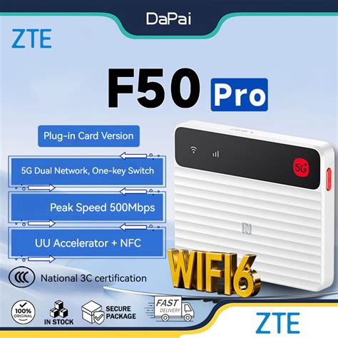 ZTE F50Pro card insertable 5G mobile portable WiFi 6 full network 5G