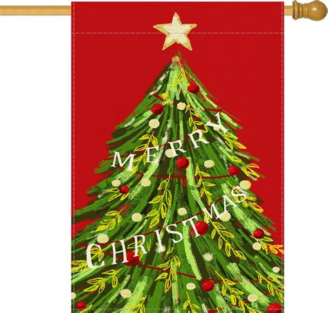 Amazon Baccessor Colorful Merry Christmas House Flag Vertical