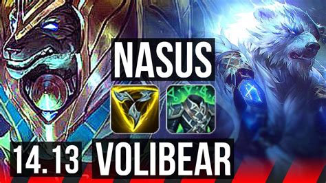 NASUS Vs VOLIBEAR TOP 6 0 2 6 Solo Kills 1200 Games Dominating