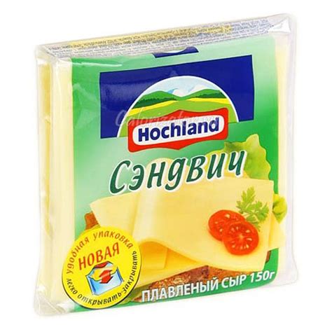 Сыр Hochland плавленый Сэндвич ломтики - калорийность, полезные ...