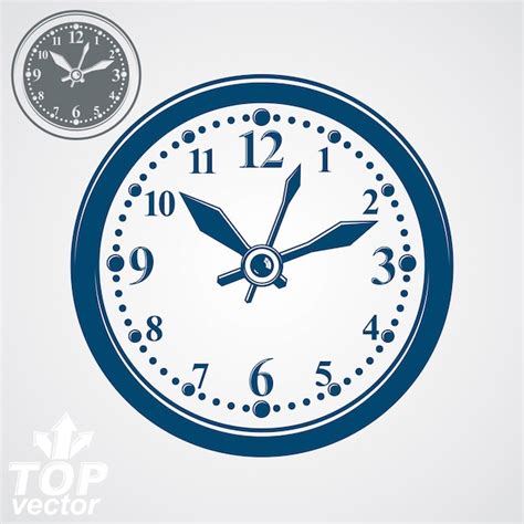 Reloj De Pared Vectorial Simple Con Sentido De Las Agujas Del Reloj
