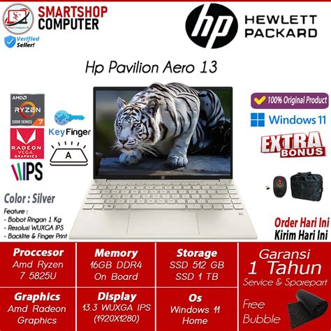 Jual Laptop Ringan Hp Pavilion Aero 13 Amd Ryzen 7 5825U Ram 16GB 512GB