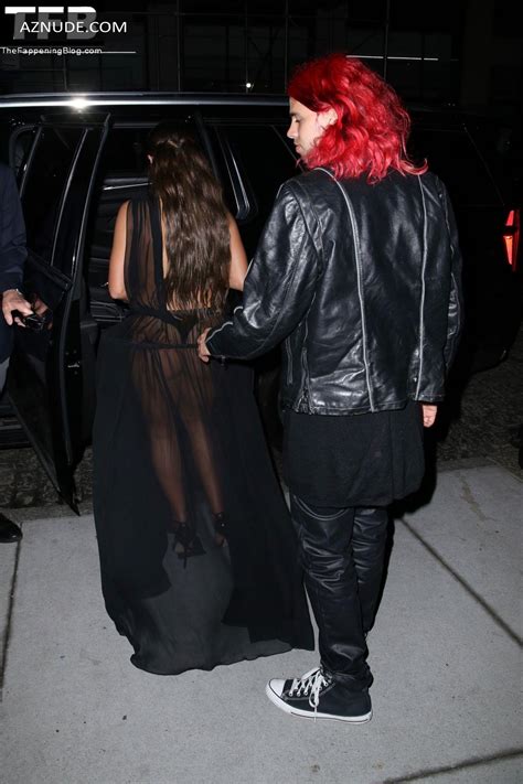 Addison Rae Sexy Seen Sowing Off Her Ass In A See Through Dress At The Met Gala After Party At