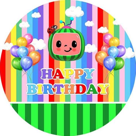 cocomelon theme happy birthday  backdrop