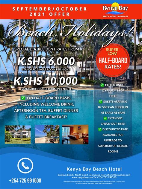 Beach Holidays September October Offer From Kenya Bay Beach