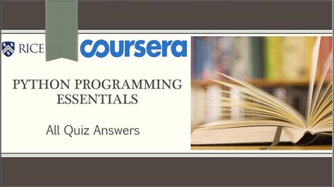 Python Programming Essentials Coursera All Quiz Solutions Youtube