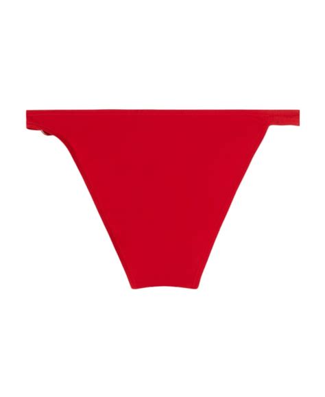 Loro Piana Marine Embellished Bikini Briefs In Red Modesens