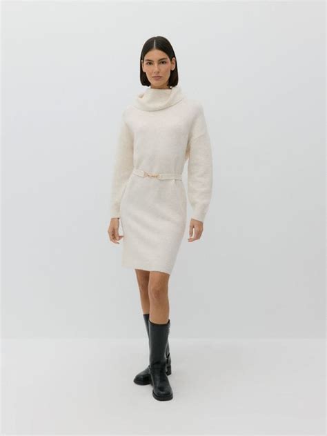 Rochie Din Jerseu Cu Curea Culoare Nude RESERVED 515BM 02M