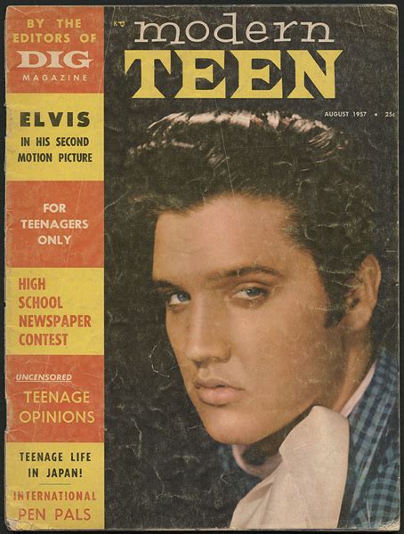 Lot Detail Modern Teen Magazine Featuring Elvis Presley