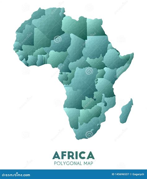 Correspondencia De Frica Mapa Continente Del Estilo Polivin Lico Bajo