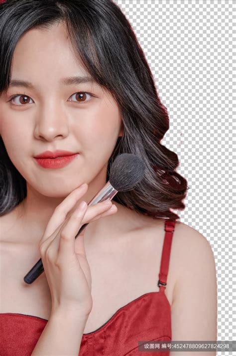 红裙女生化妆美妆摄影图png原创免扣设计元素png下载编号452478809627824298 设图网