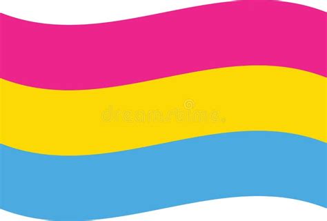 Waved Pansexuality Pride Flag Illustration Stock Vector