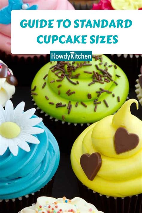 Guide To Standard Cupcake Sizes Large Cupcake Bakery Muffin Tray