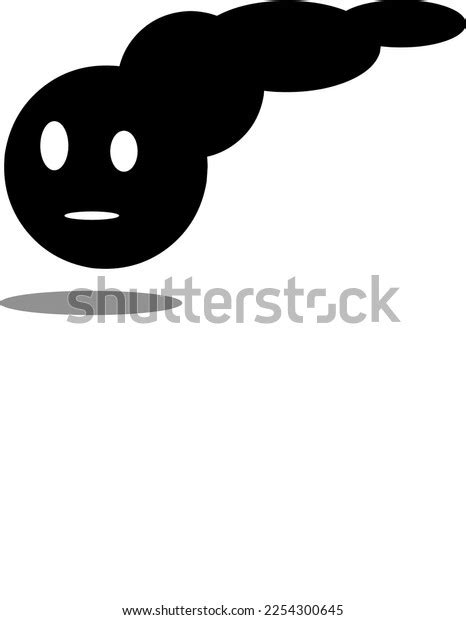 Black Ball Logo That Has Face Stock Vector Royalty Free 2254300645