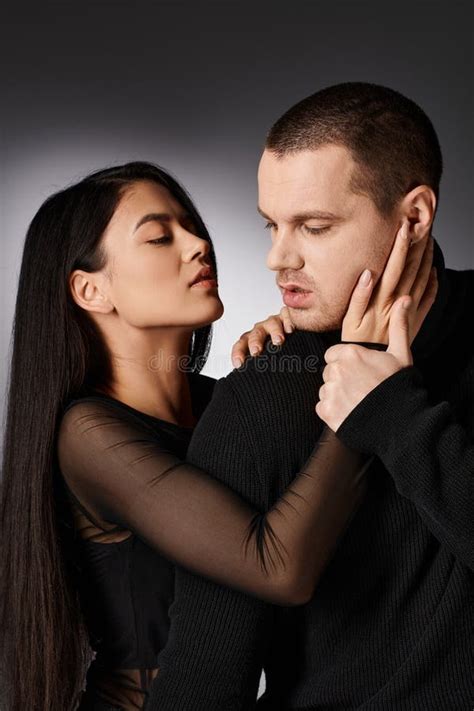 Sensual Asian Brunette Woman In Black Stock Image Image Of Contemporary Fashionable 309427947