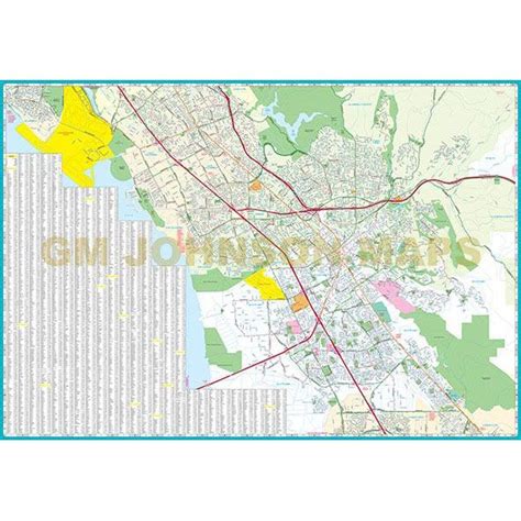 Fremont / Hayward, California Street Map - GM Johnson Maps