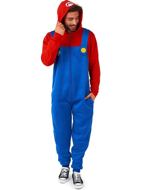 Disfraz De Mario Onesie Para Adulto Super Mario Bros Funidelia