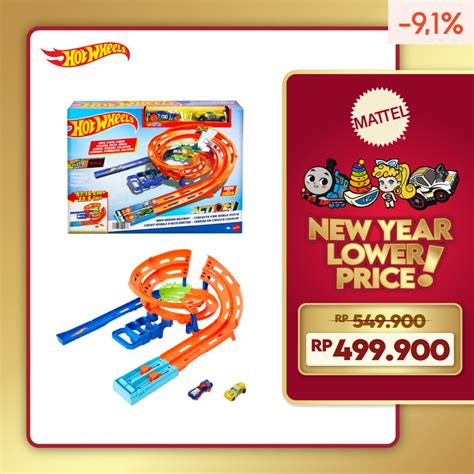 Jual Hot Wheels Action Whip Around Raceway Mainan Trek Mobil Balap Shopee Indonesia