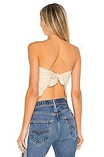 Sami Miro Vintage Open Seam Scarf Top In Nude Revolve