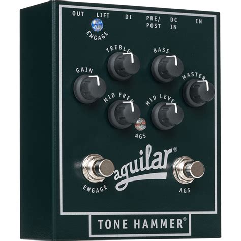 Aguilar Tone Hammer Preamp Direct Box Pedal Green Tonehammer