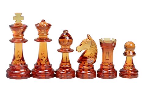 STAUNTON No 6 Amber Transparent Online Chess Shop